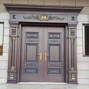 大门锌合金双开门入户防盗门庭院仿铜门 参考17 小洋楼别墅双开系列