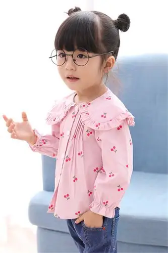 女童衬衫长袖洋气纯棉加绒加厚1-3岁婴儿上衣宝宝秋装女儿童衬衣2