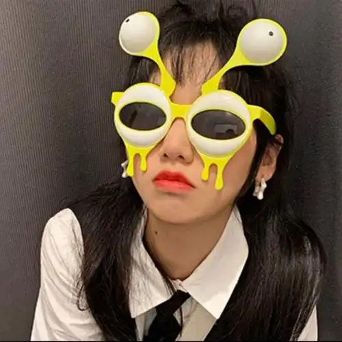搞怪眼镜创意搞怪拍照眼镜生日派对聚会网红抖音可爱搞笑野餐凹凸墨镜