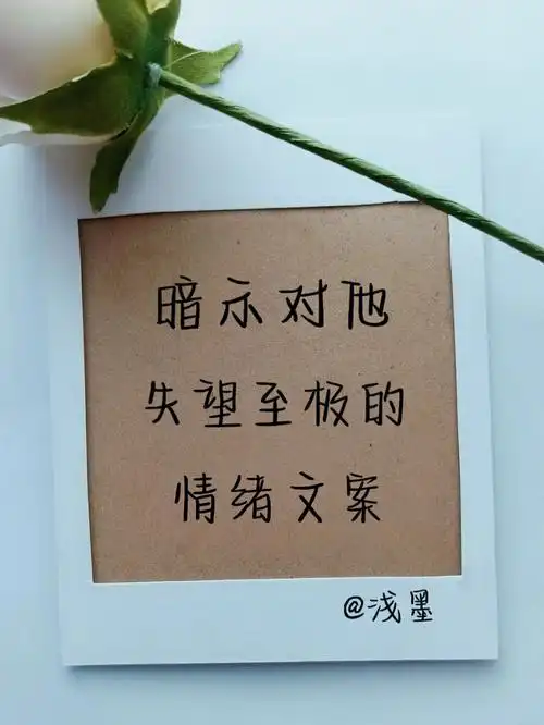 暗示对那个人很失望的句子今日摘抄