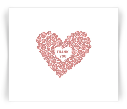 模板展示 上印通天下亲手定制一张感谢卡,  配上喜爱的图片,以及表达