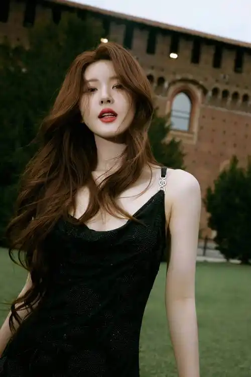 赵露思米兰时装周新造型,黑色吊带裙明艳大气,真的超绝好看耶.