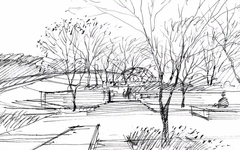 张唐景观节点手绘效果图 #案例 劝学公园 张唐景观 中国浙江杭州