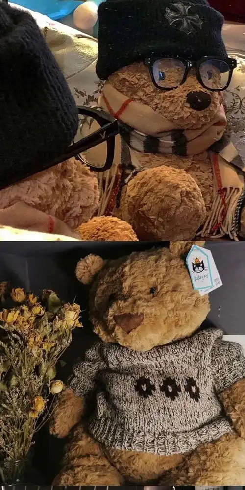 易北瑶:ins风小熊唯美壁纸/"人闲_手机壁纸_唯美其他手机壁纸_我要个