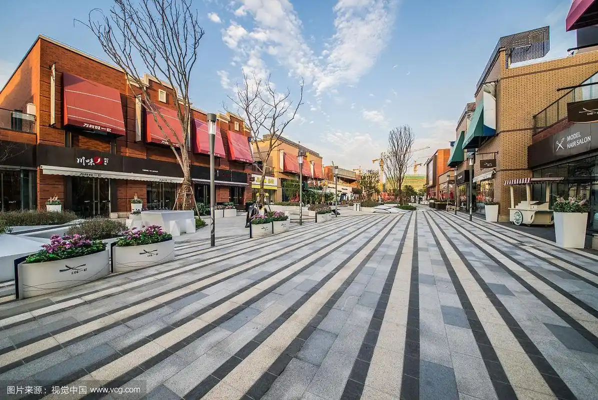 步行街现代建筑外景