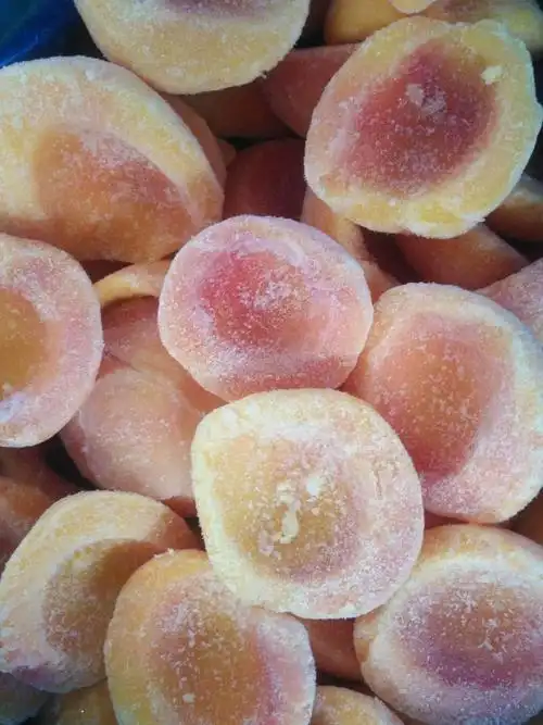 速冻水蜜桃丁 冷冻春雪水密桃 速冻水果 果汁果酱烘焙 工厂直发