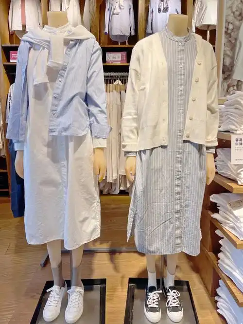 muji无印良品春季新款门店模特穿搭