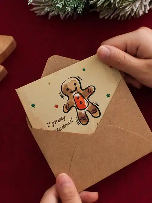 圣诞贺卡咭节日小卡片创意定制ins祝福感谢感恩可手写字新年复古