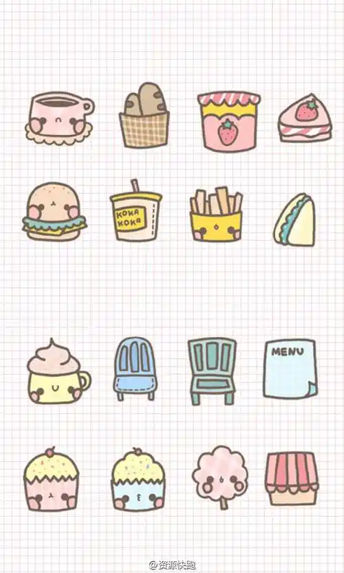 食物简笔画食物简笔画大全带颜色