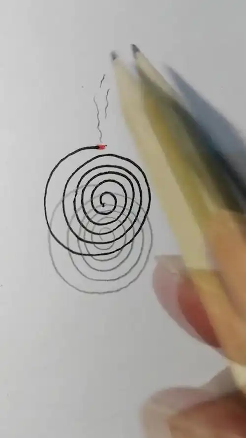 蚊香怎么画只需两支笔就可以了