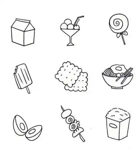 画零食简笔画图片大全食物简笔画图片大全,可爱小零食简笔画零食的简