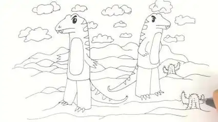 恐龙世界钦迪龙卡通q版玩偶手工画画早教