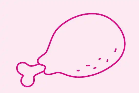 鸡腿简笔画图片