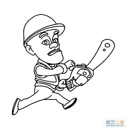 画光头强简笔画 画光头强简笔画整个