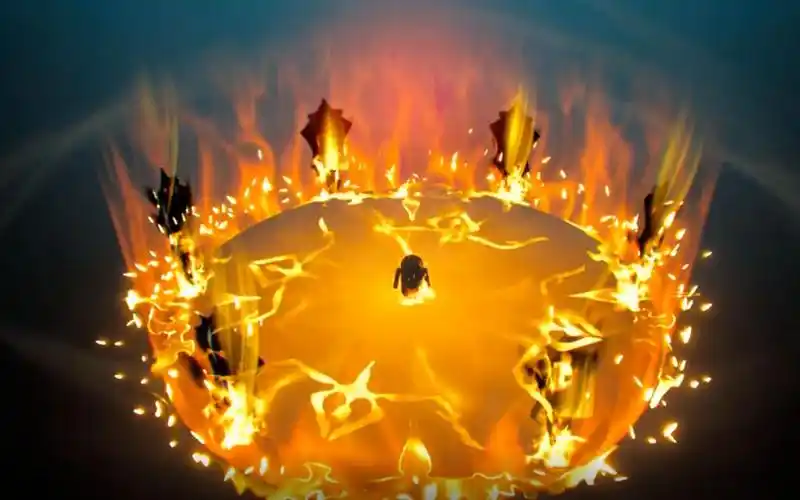 【虚幻4】ue4制作火系魔法法阵 #效果不错