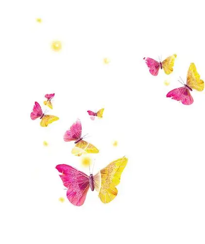 94张蝴蝶气泡光点耀斑清新梦幻装点元素打包下载-精美小图-百图汇设计