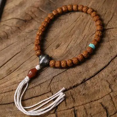 鱼居精品佛手金刚手串藏式天然原籽男女式手链念珠子文菩提 原价600元