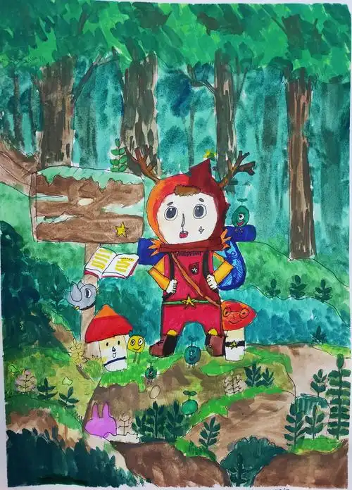 木林艺术教育美术学员周子涵(8岁)优秀作品集