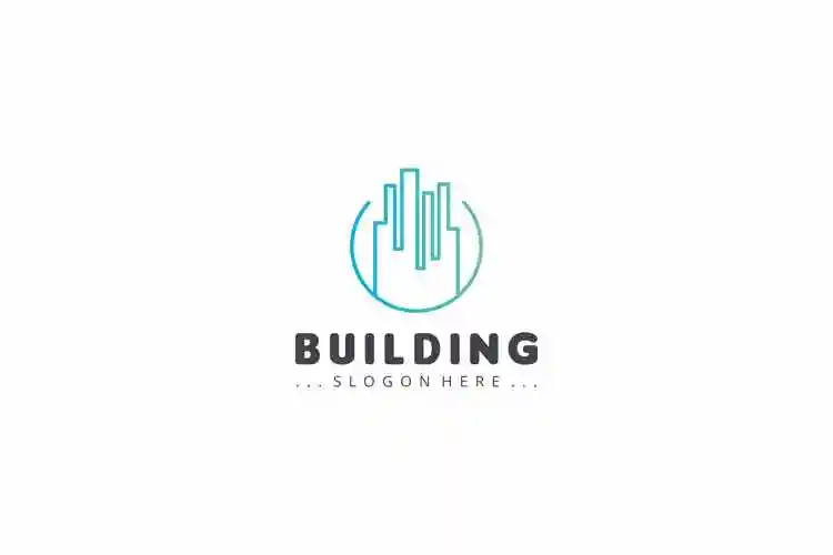 建筑设计品牌适用的建筑图形logo设计模板buildinglogo