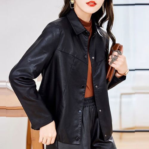 佐伐皮衣外套女短款2024年秋冬新款韩版宽松洋气质小个子百搭夹克