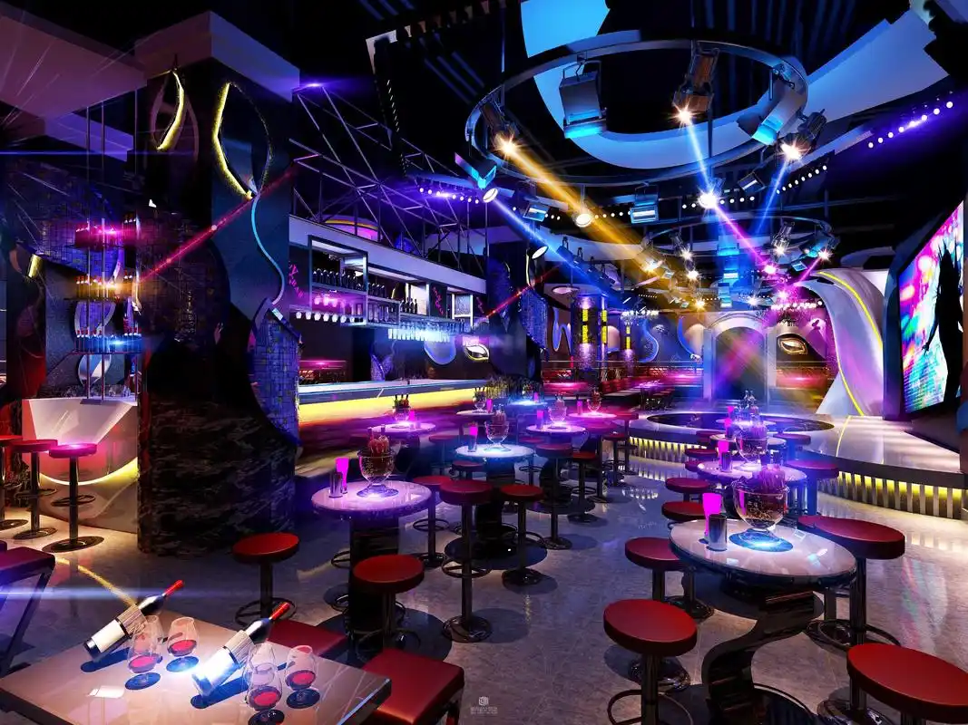 现代风格慢摇吧酒吧空间设计施工图(附效果图)