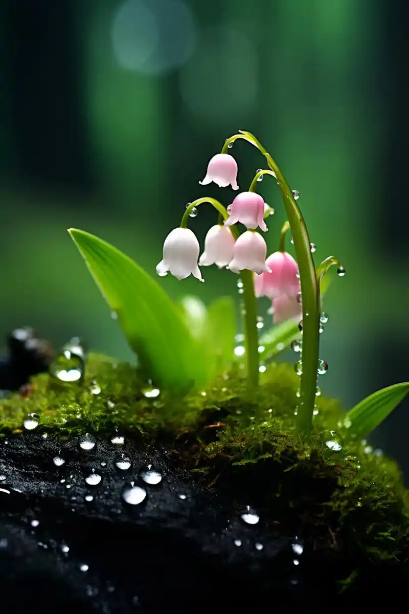 铃兰花护眼壁纸背景图.铃兰花的花语有多种含义,包括幸福归来, - 抖音