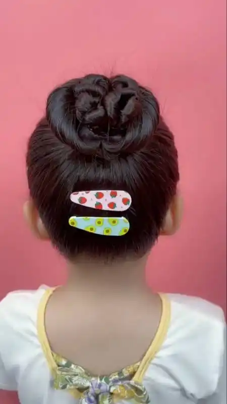 儿童编发#夏季清爽简单丸子头教程