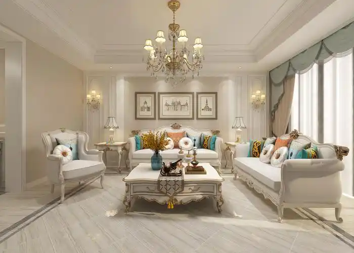 精选简欧客厅装修效果图客厅窗帘1图北欧极简客厅设计图片赏析