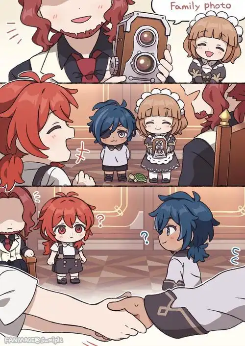 [插画搬运][少量卢凯cp]凯亚在吃《蒙德往事》