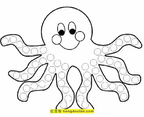 儿童画,儿童简笔画,八爪鱼,动物,动物园,动物简笔画,卡通,卡通画,可爱