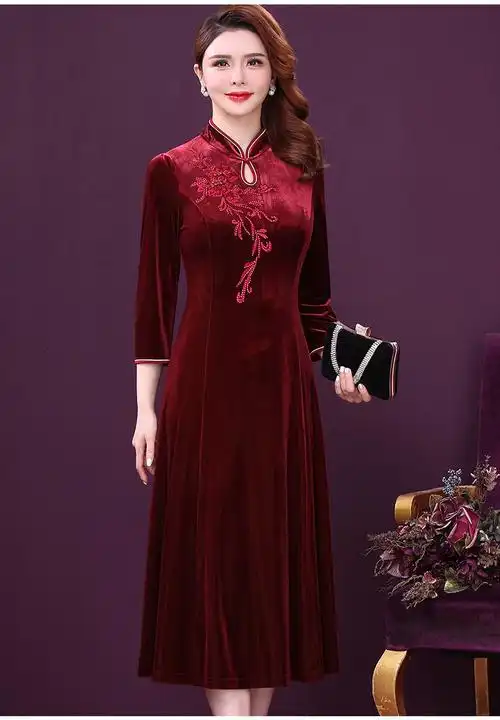 妈妈婚礼服时尚年轻婚礼妈妈装高档礼服婚礼婆婆装高贵喜妈妈婚宴礼服