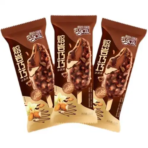 新品伊利巧乐兹熔岩巧巧冰淇淋巧克力香草双重口味冰淇淋