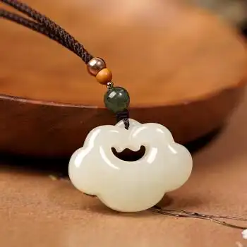 老凤凰款和田玉平安如意锁吊坠男女宝宝儿童玉石玉坠项链白玉玉佩挂件