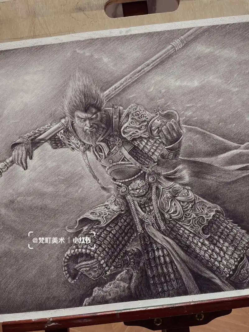 精微素描系列|盛世猴王齐天大圣孙悟空 我大中华的英雄照样帅爆了,有