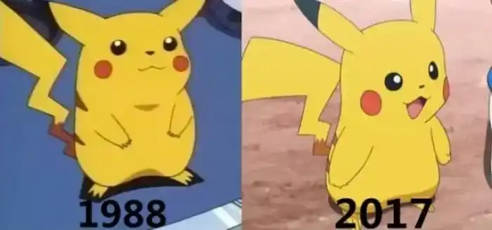 新旧皮卡丘对比