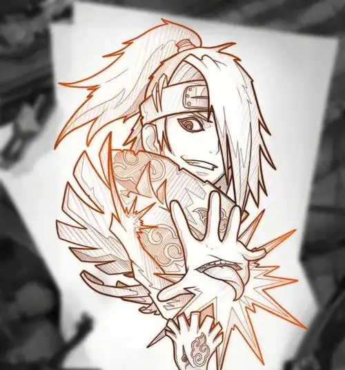 动漫纹身手稿