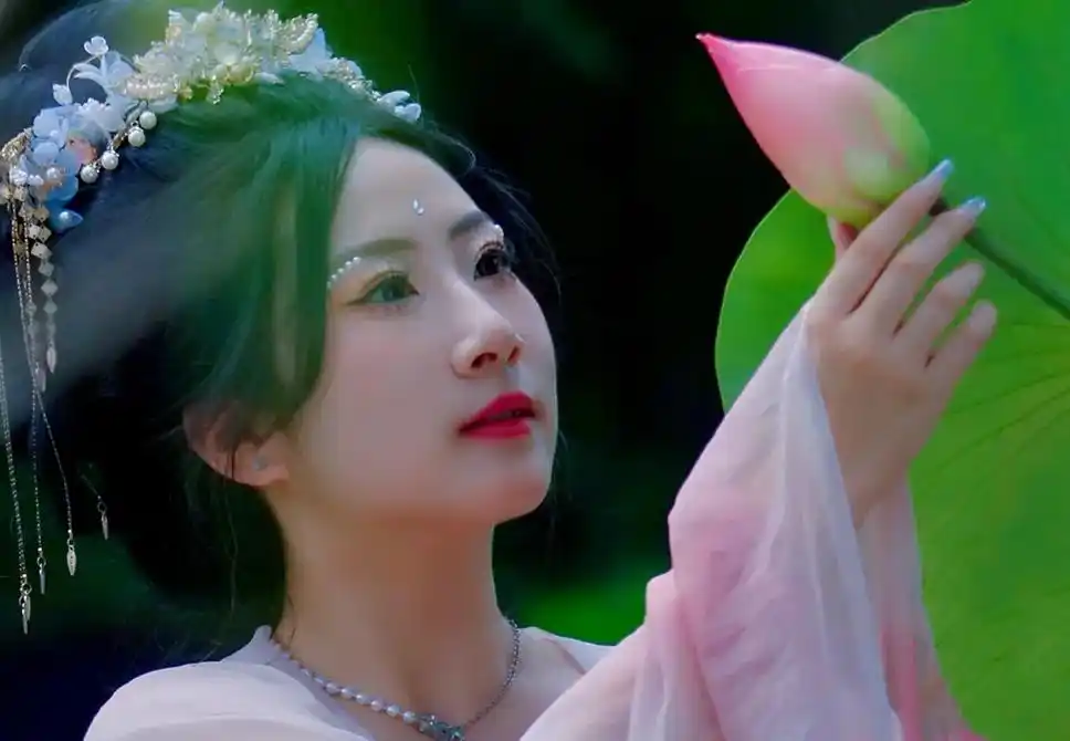 荷花仙子.#唯美古风 #荷花仙子～摄于洛阳 - 抖音