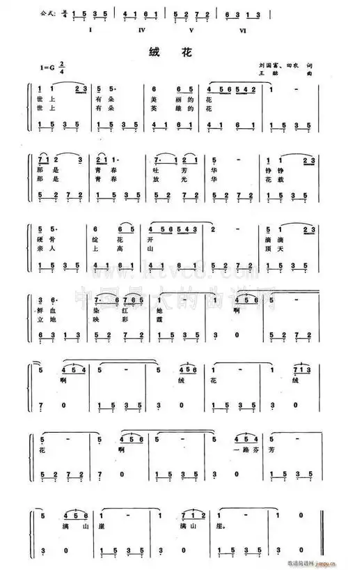 绒花钢琴公式化即兴伴奏谱