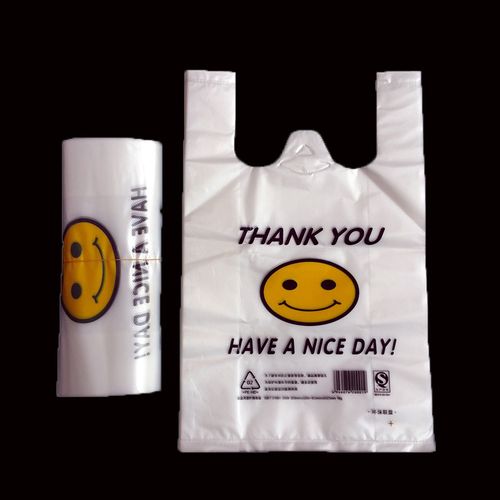 背心式手提袋_笑脸超市购物袋 背心式塑料手提袋 马夹打包袋 小摊小贩