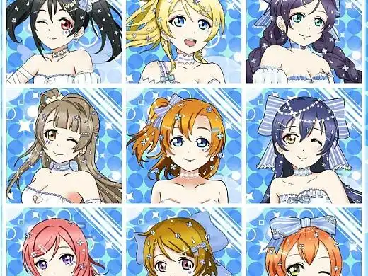 lovelive花与爱丽丝九人可爱动漫头像