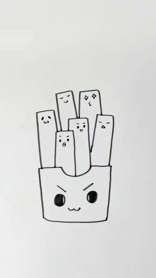 简笔画#儿童简笔画:薯条