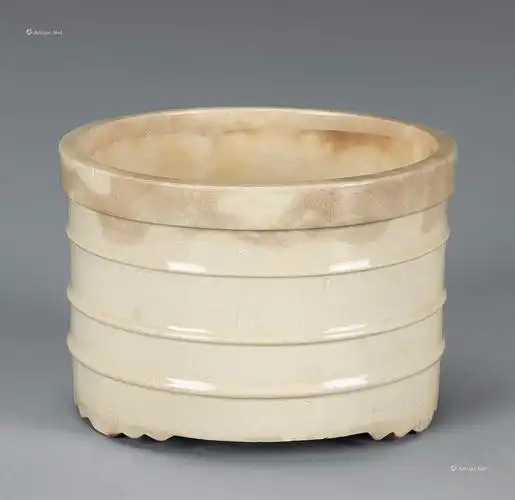 2135 明代 福建德化窑竹节白瓷香炉