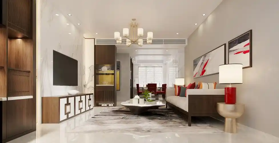 中国红还可以这样用,泉州超美的130平新中式