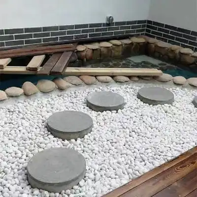 家用天然白色鹅卵石铺路石黄色雨花石庭院铺地黑色鹅软暖石石头其它