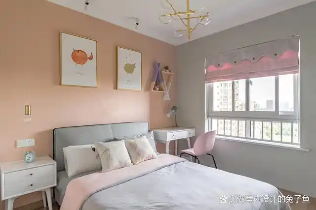 用喜欢的乳胶漆颜色刷卧室墙,全刷好看,还是只刷床头背景墙好看