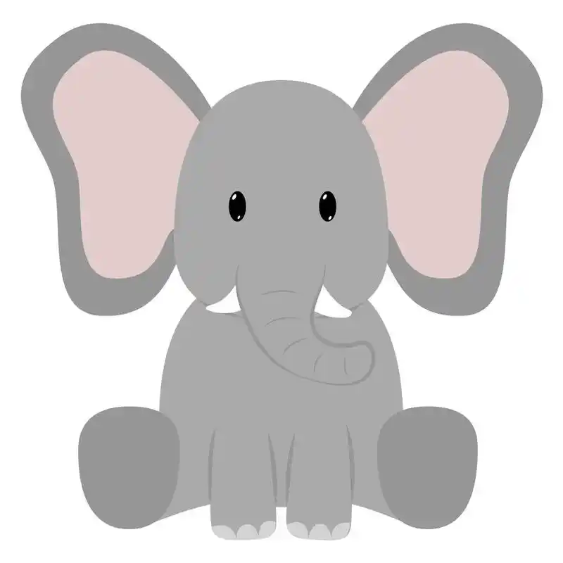 大象,可爱回力卡通小象坐