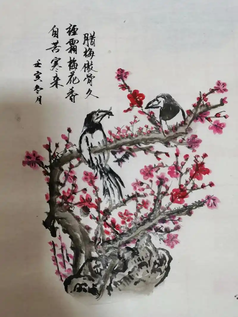 画的梅花作品 - 抖音