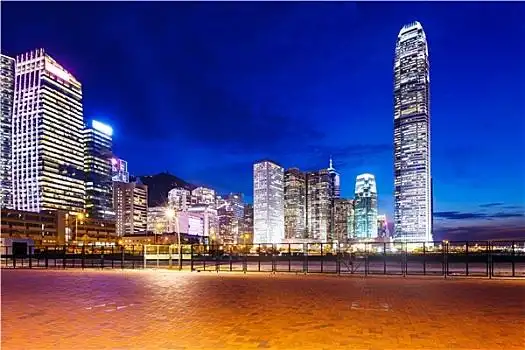 市中心,香港,夜晚