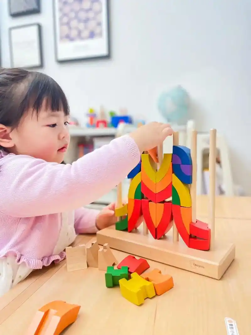 彩虹积木!适合3岁以上孩子玩耍的木质立 - 抖音