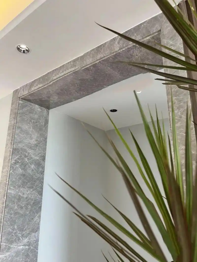 大理石包边门套  浅灰色大理石门套包边